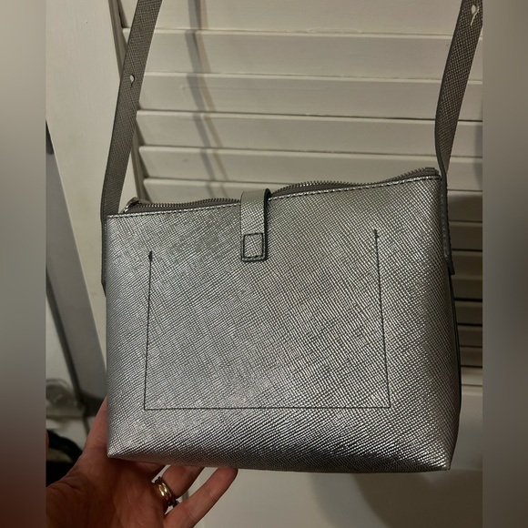 J. Crew Parker Crossbody Silver Metallic - Picture 5 of 7